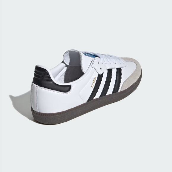 Adidas Women's Cloud White Core Black Clear Granite Samba OG Sneakers Size 8.5 - Picture 11 of 12